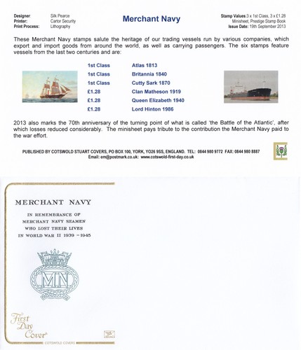Merchant navy cotswold - cotswold, fdc
