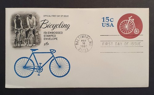 Usa stamps bicycling 1980 - usa,