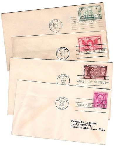 First day cover stamp - first, of