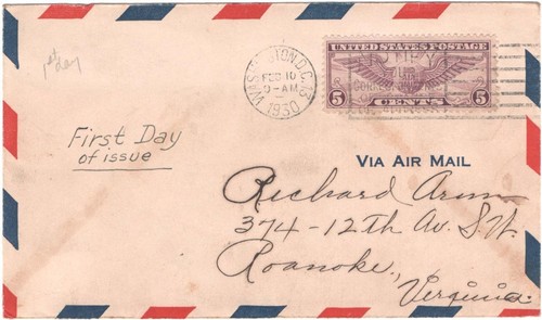 First day cover scott c12 - first, #c12