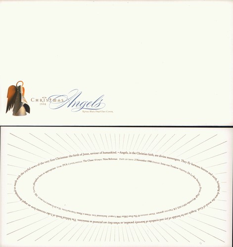 Christmas angels fdc - christmas, blank