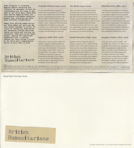 British humanitarians fdc - humanitarians,