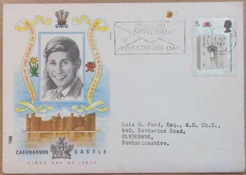 Fdc 1969 investiture - fdc,