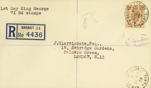 1937 dark colours neat - 5d, on