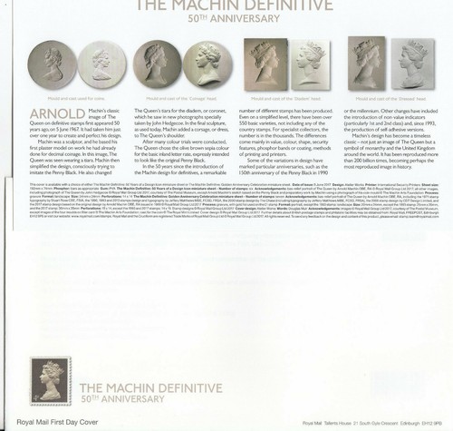Machin definitive blank fdc - machin, gb