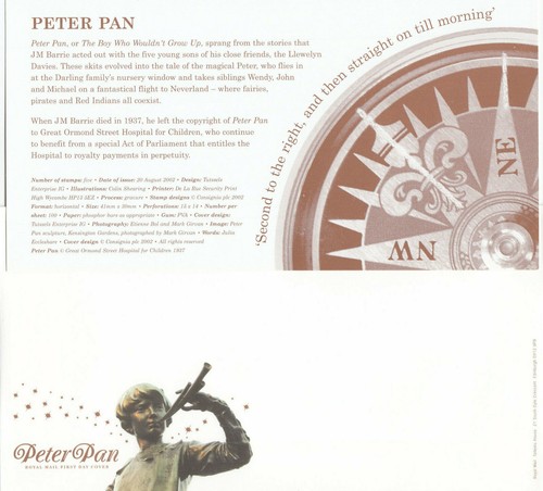 Peter pan fdc blank - peter, gb