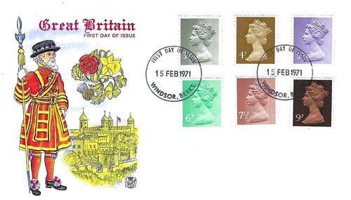 1971 decimal definitives - gb,